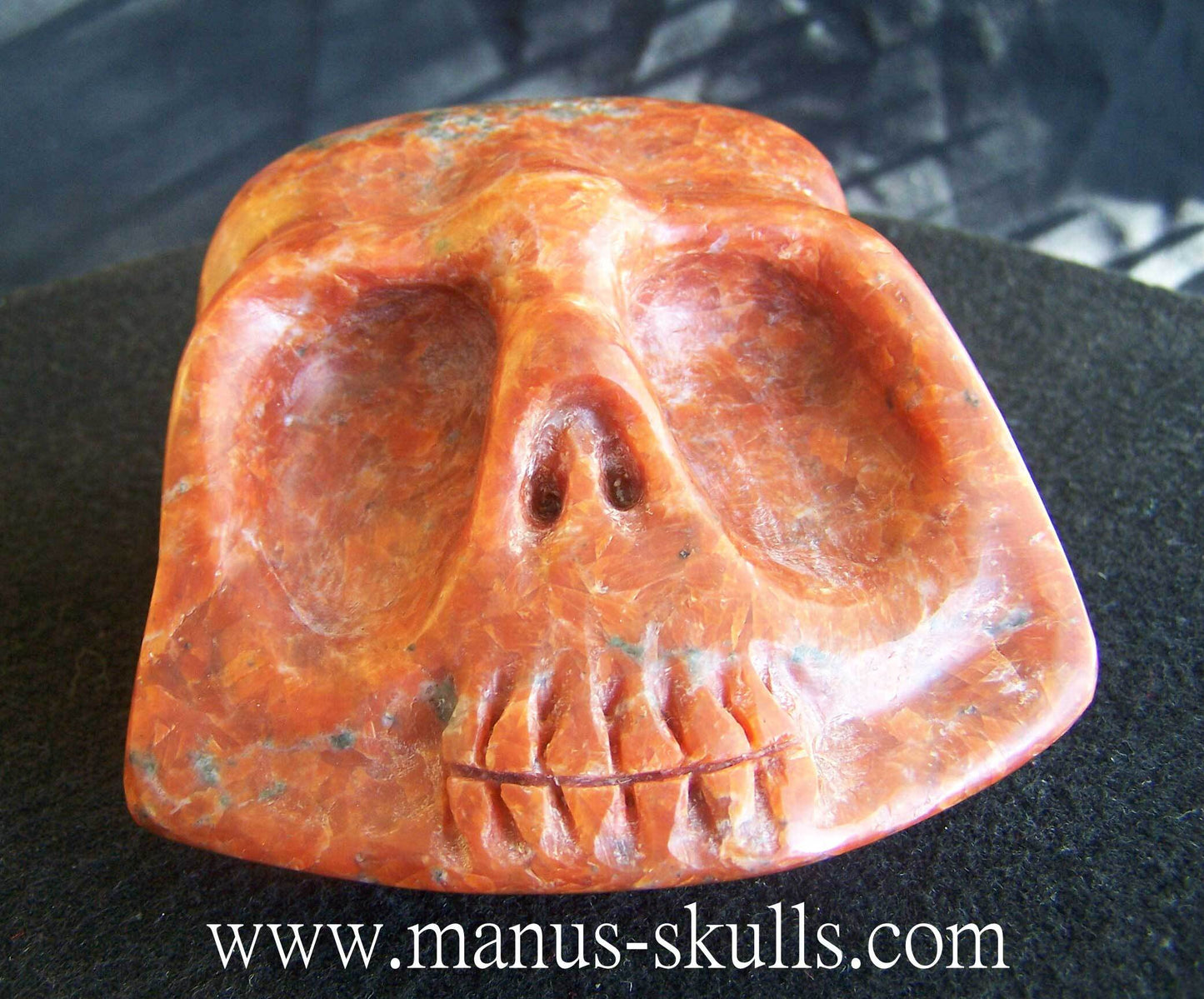 Orange Calcite Skull