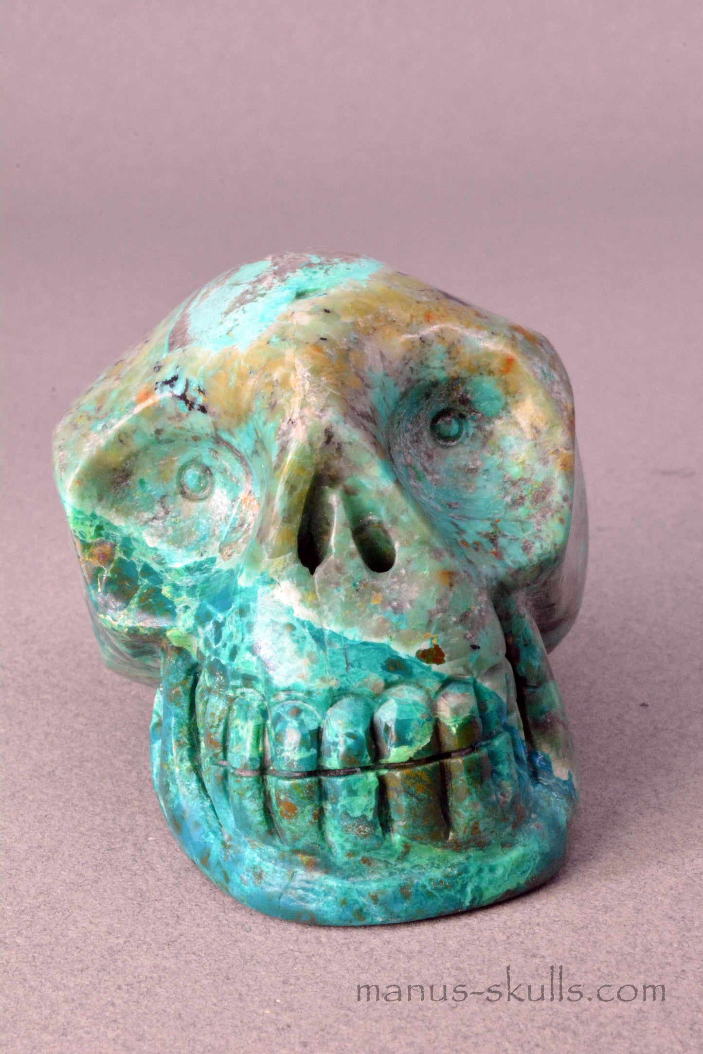 Chrysocolla with Turquois Skull