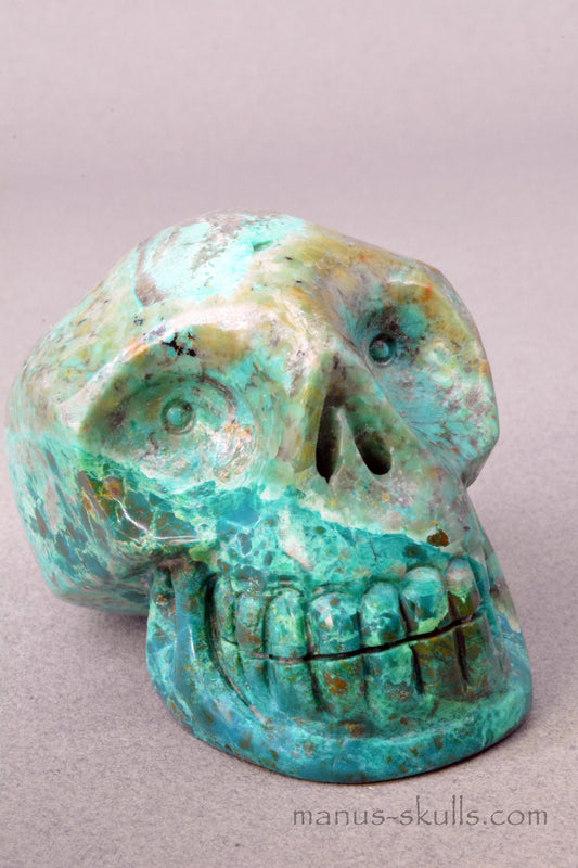 Chrysocolla with Turquois Skull