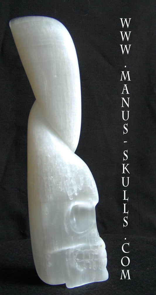 White Selenite Skull