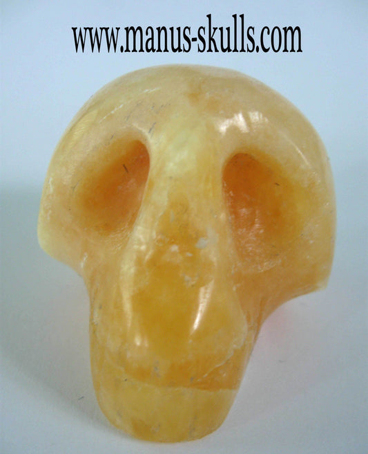 Yellow Calcite Skull