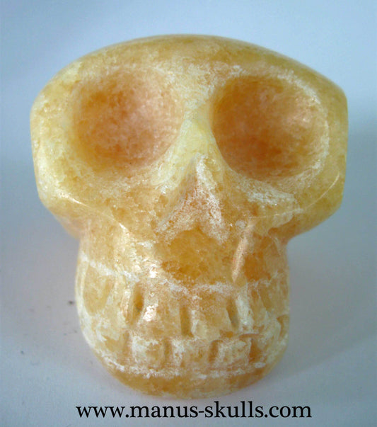 Yellow Calcite Skull