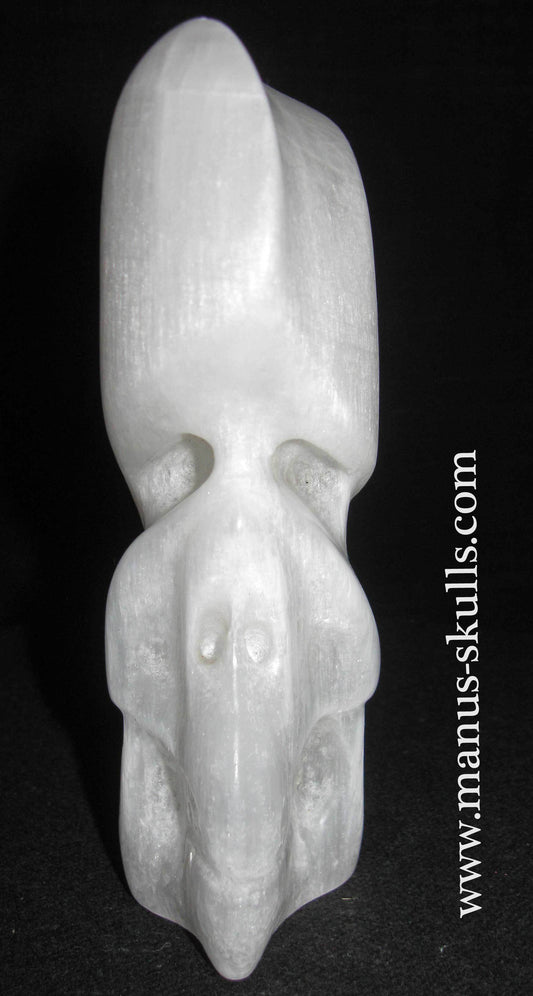 White Selenite Skull