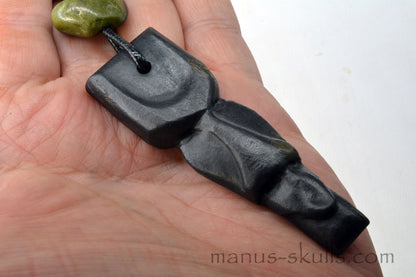 Isua Tribal Pendant with Greenlandite Slide Bead