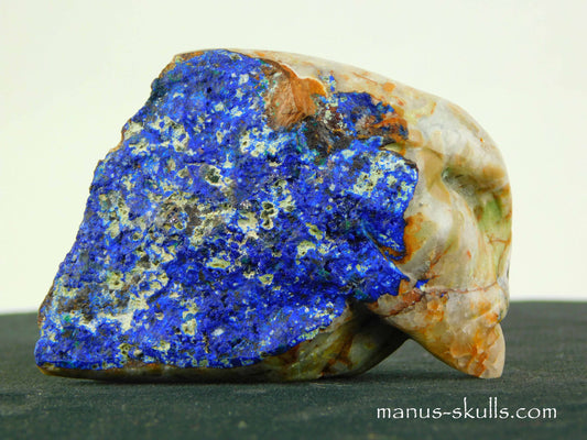 Azurite Malachite Skull