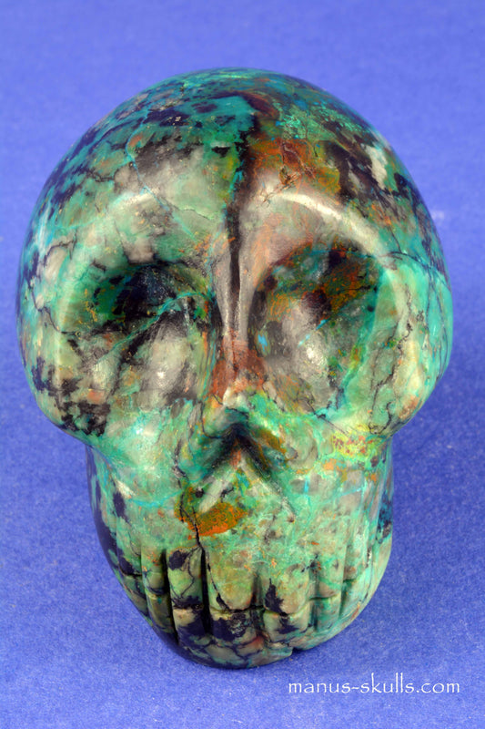 Chrysocolla Skull