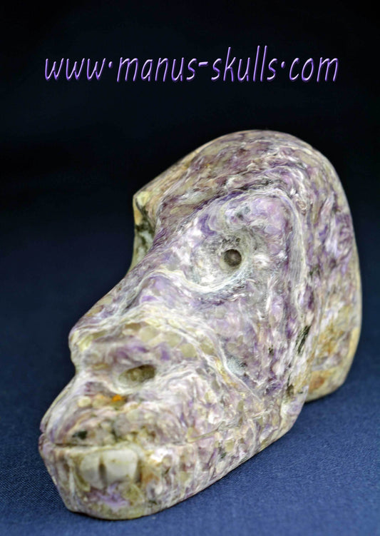 Charoite Skull