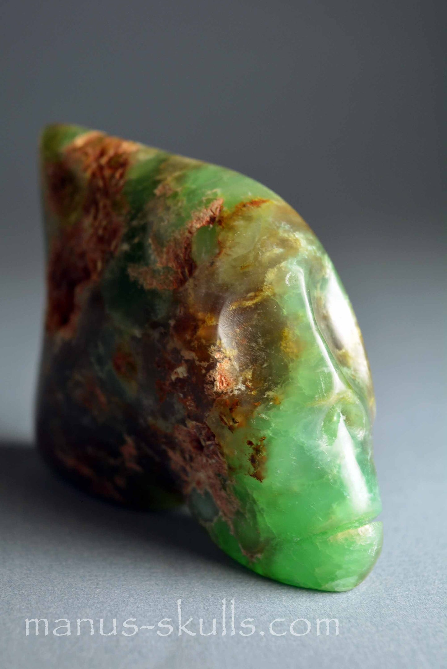 Chrysoprase Skull