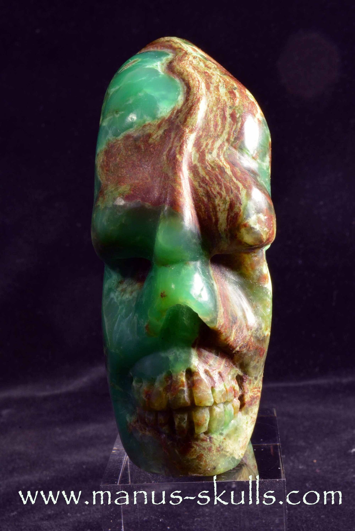 Chrysoprase Skull