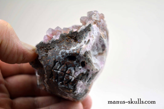 Cobalt Calcite Skull