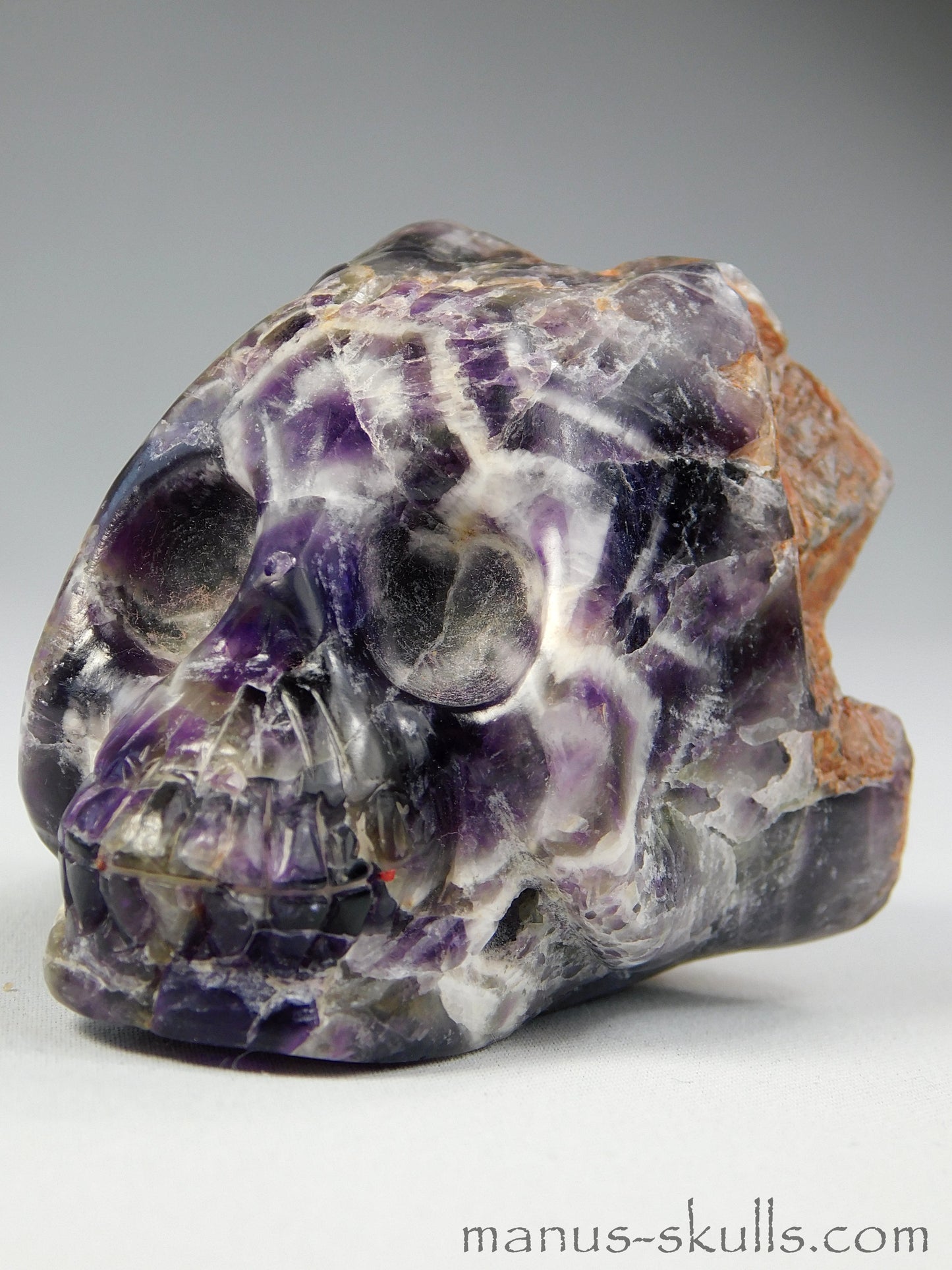 Chevron Amethyst Indian Skull