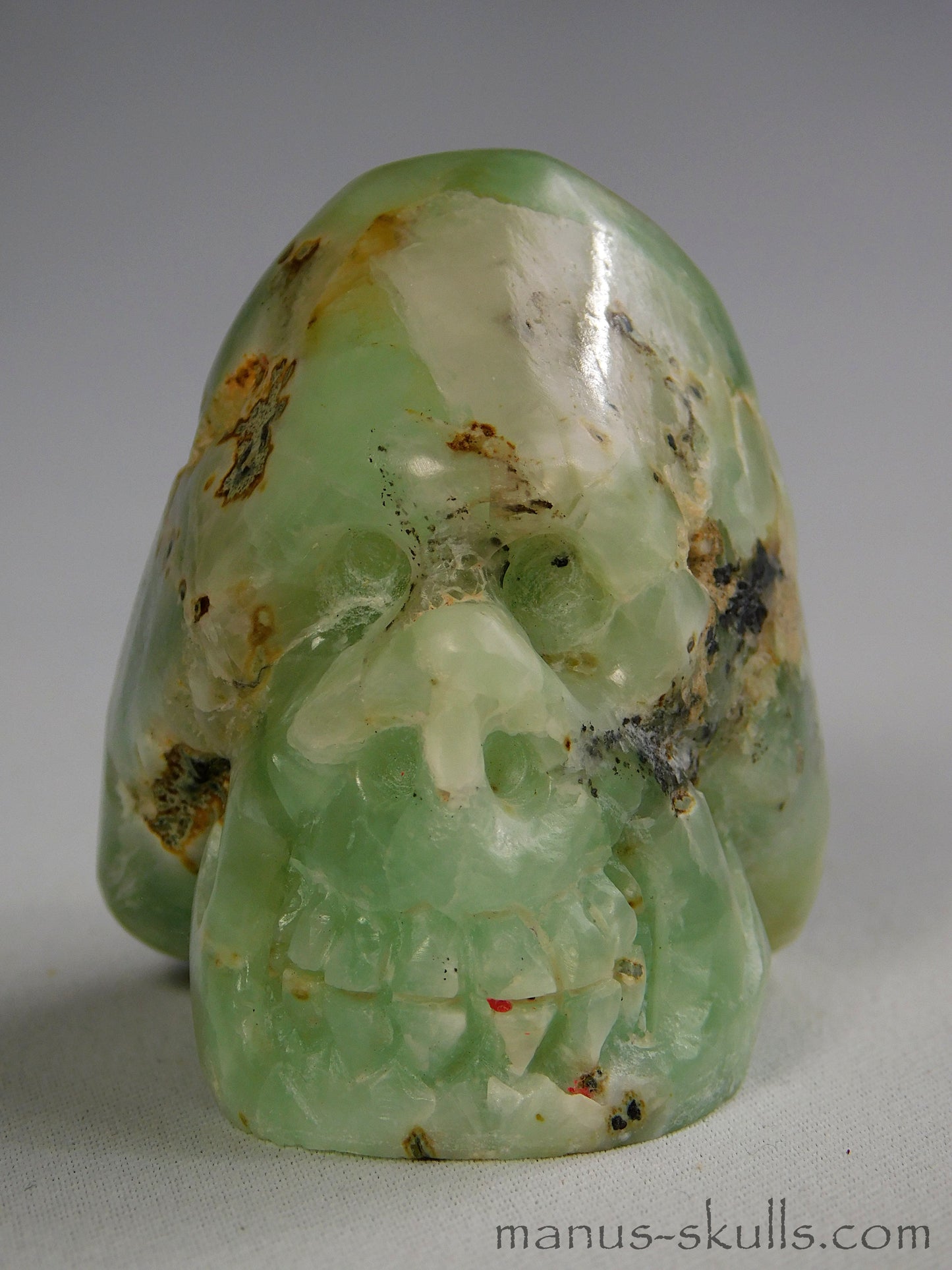 Prehnite Skull