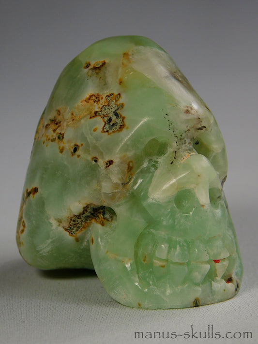Prehnite Skull