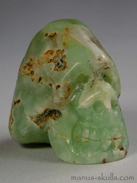 Prehnite Skull