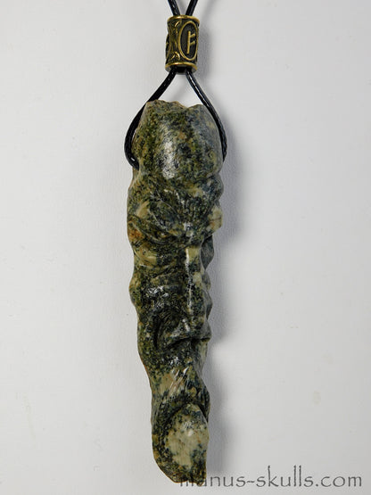 Preseli Bluestone Tribal Pendant with Rune Slidebead