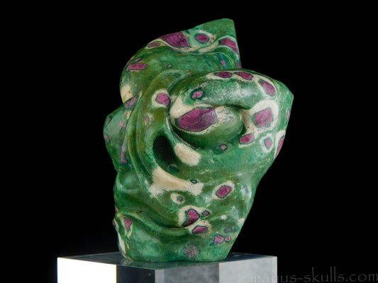 Ruby in Fuchsite Skull