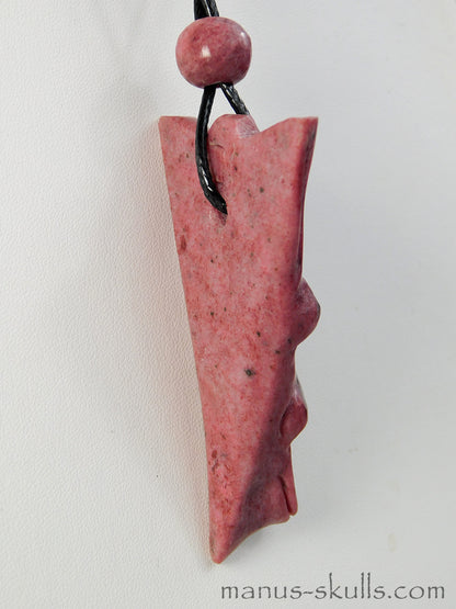 Pink Thulite Tribal Pendant with original handmade Thulite Slide bead