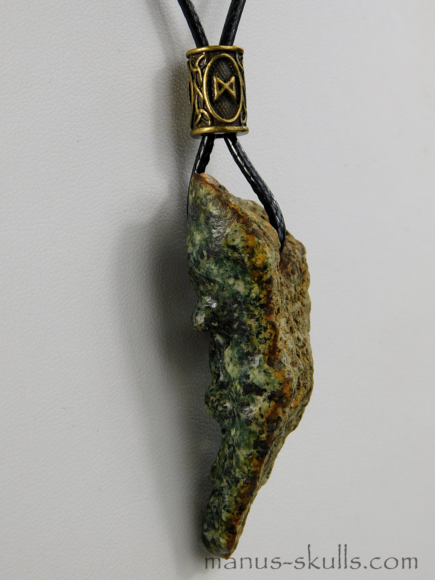 Preseli Bluestone Tribal Pendant with Dagaz Rune Slide bead.