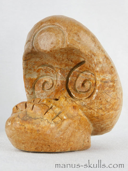 Steatite Spiral Evolian Skull #08