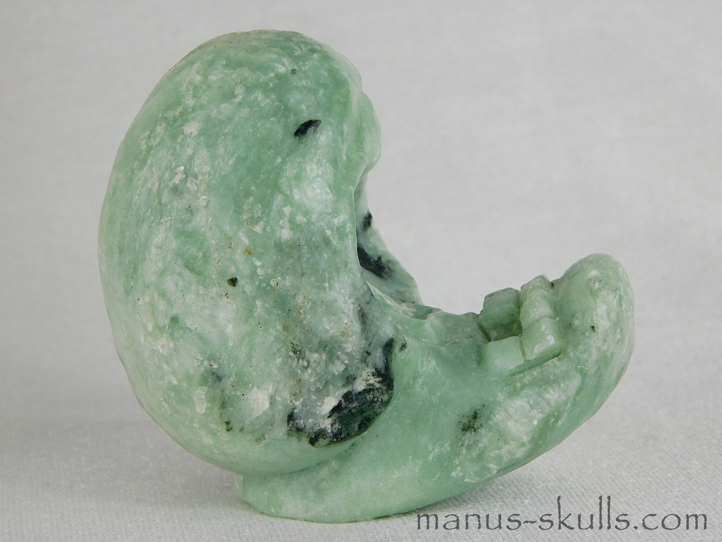 Green Steatite Evolian Skull #10