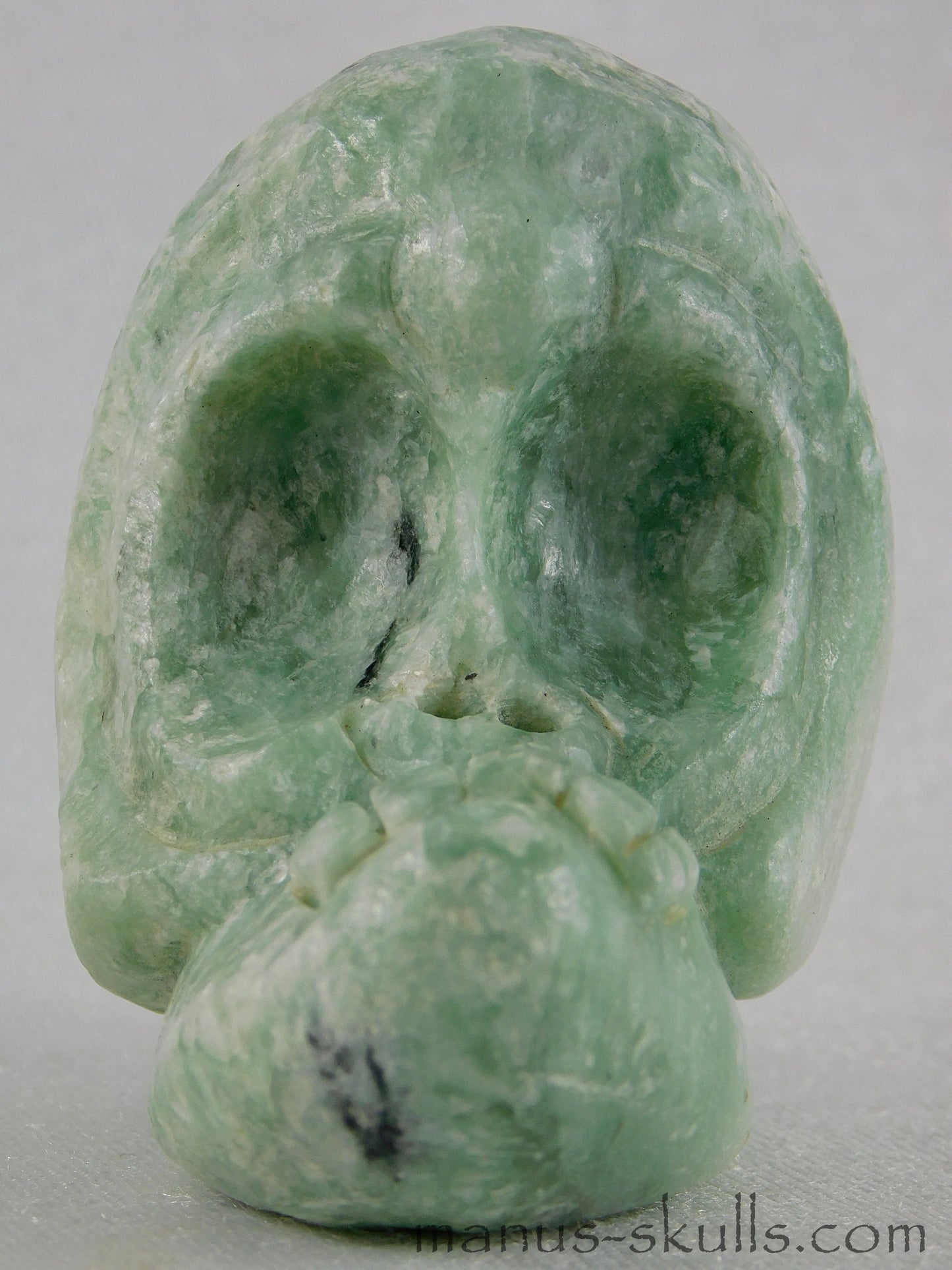 Green Steatite Evolian Skull #17