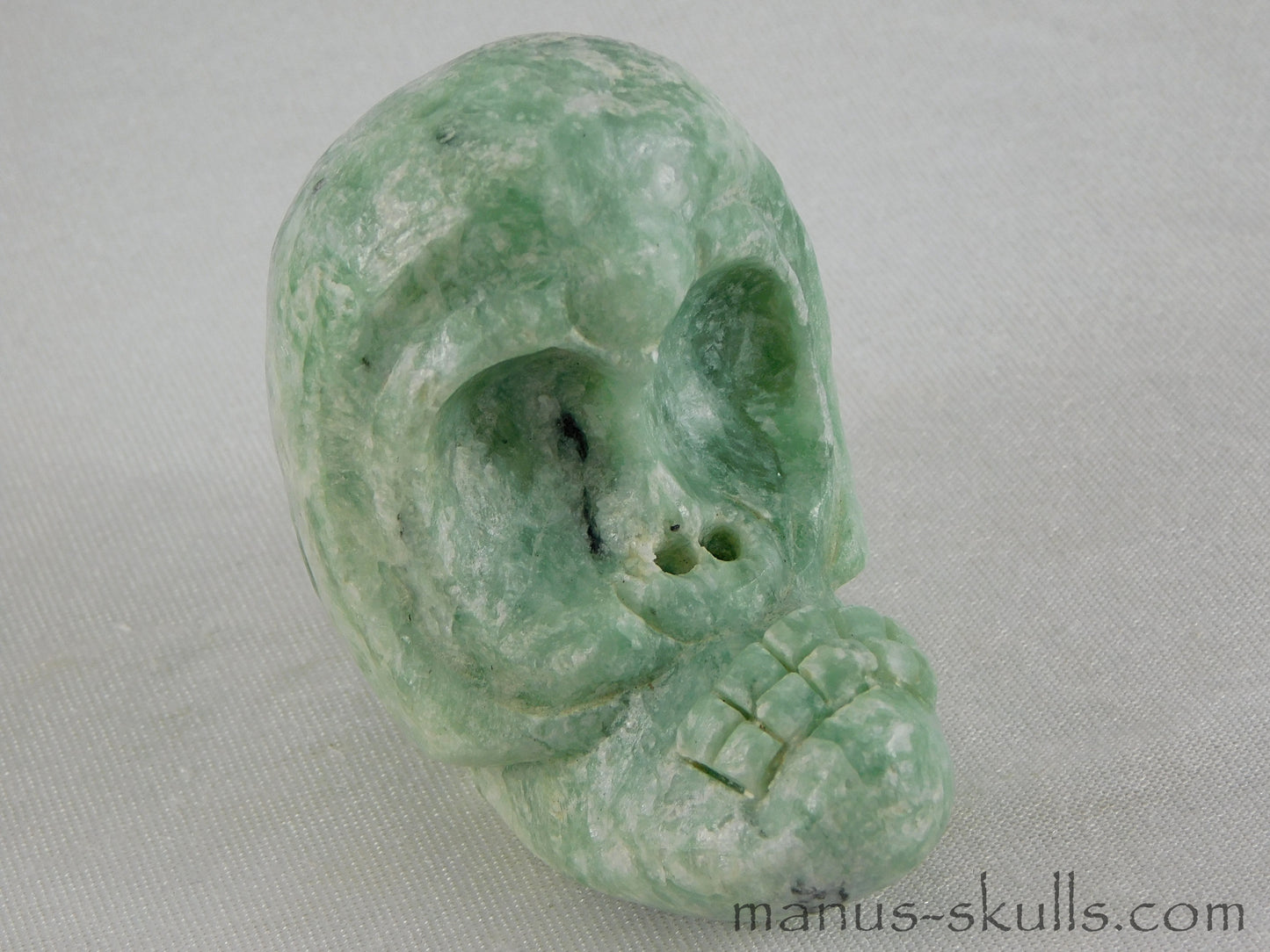 Green Steatite Evolian Skull #17