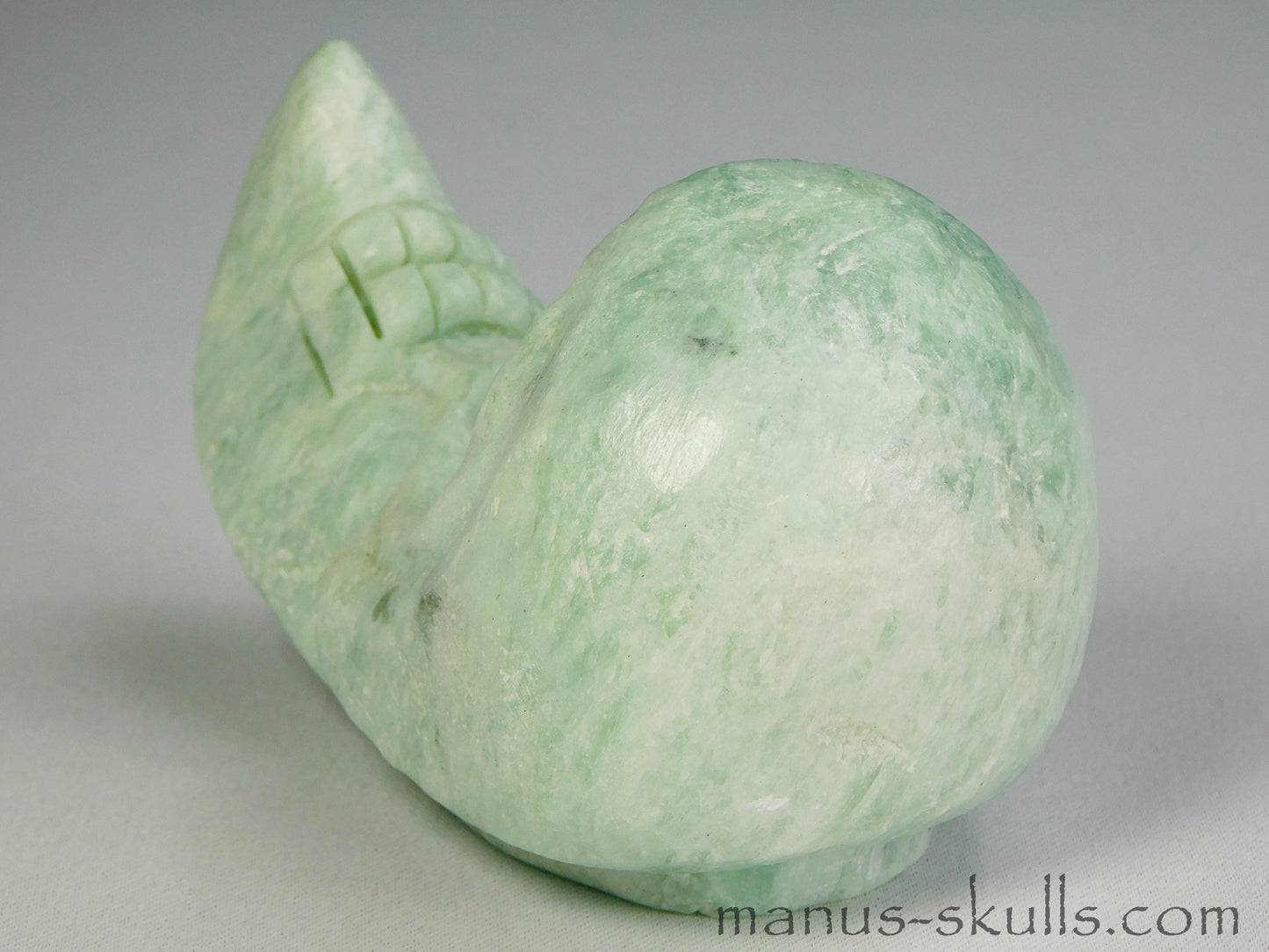 Green Steatite Evolian Skull #28