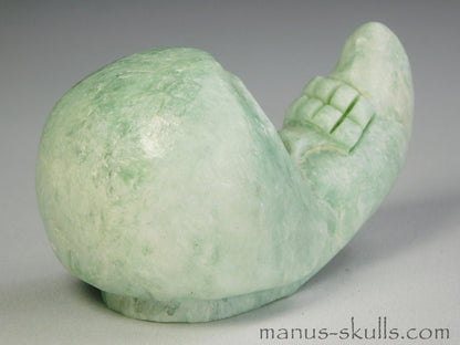 Green Steatite Evolian Skull #28