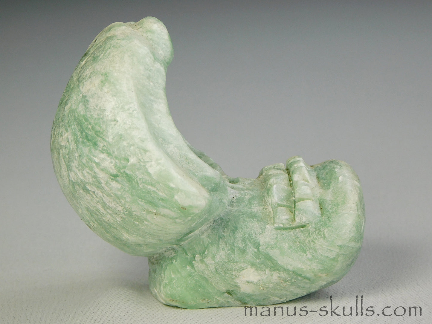 Green Steatite Evolian Skull #31