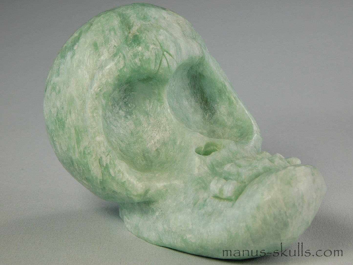 Green Steatite Evolian Skull #46