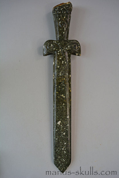 Large Preseli Bluestone Sword with Celtic symbols