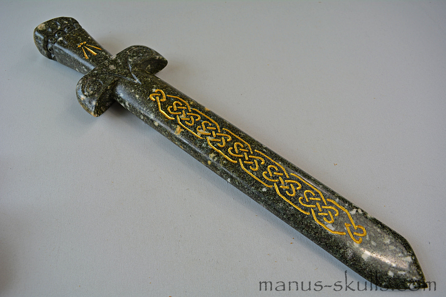 Large Preseli Bluestone Sword with Celtic symbols