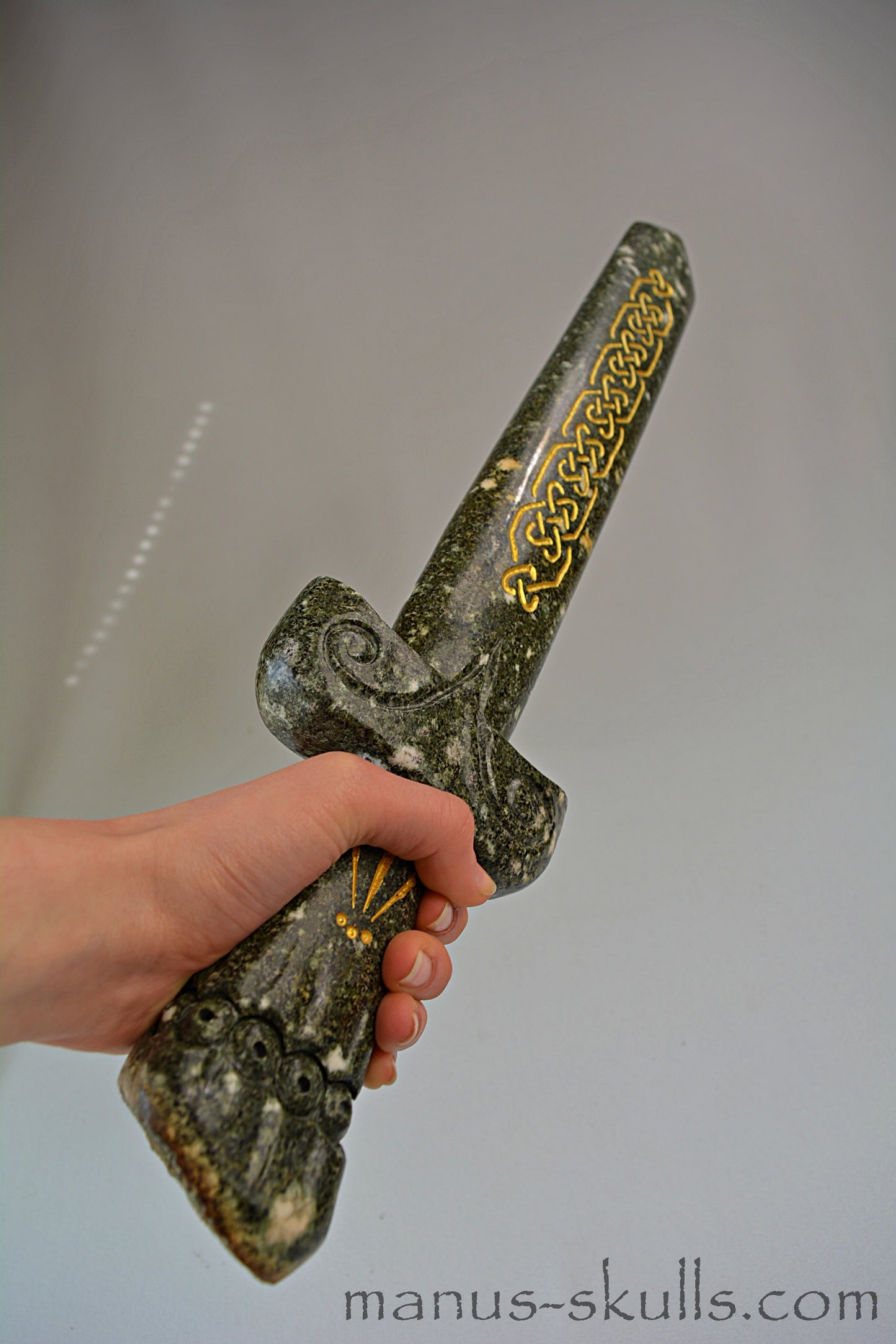 Large Preseli Bluestone Sword with Celtic symbols