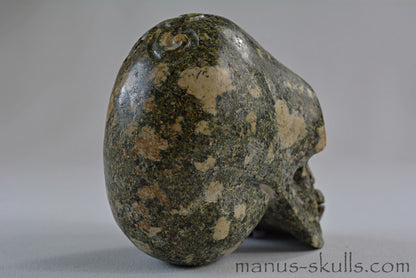 Preseli Bluestone Skull with Triskelion Symbol