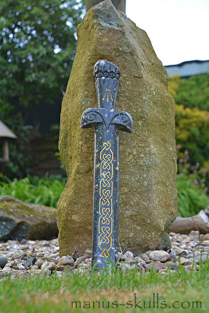 Large Preseli Bluestone Sword with Celtic symbols