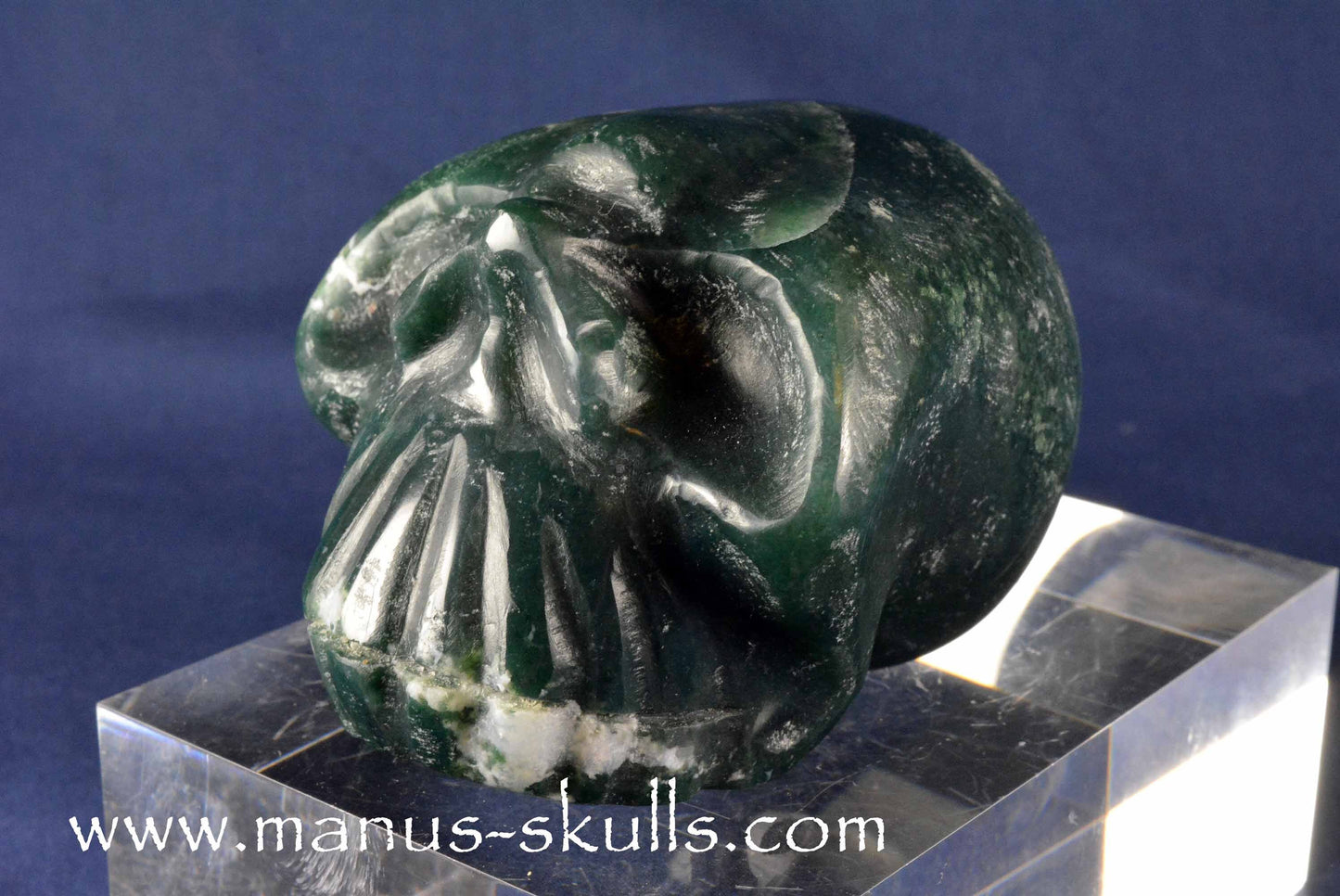 Green Jasper Skull