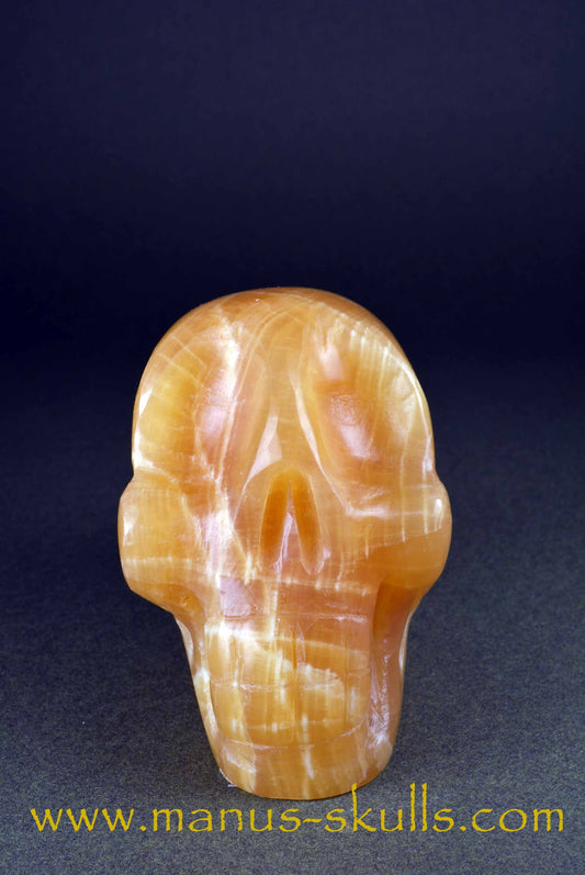 Honey Calcite Skull