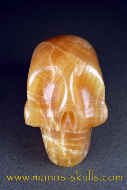Honey Calcite Skull