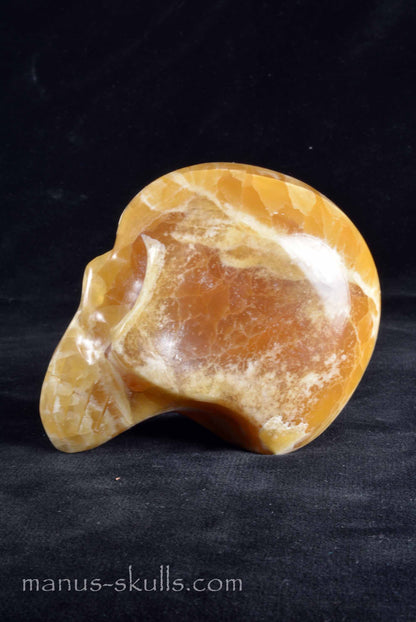 Honey Calcite Skull
