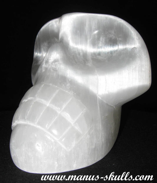 White Selenite Skull