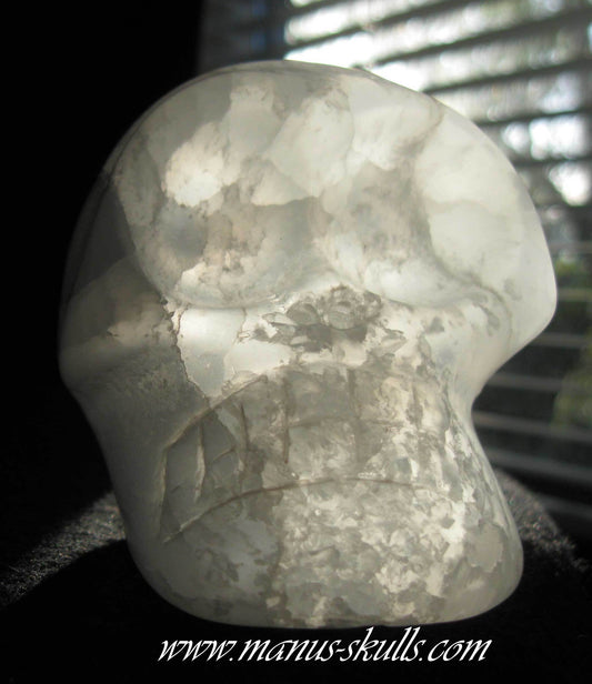 White Selenite Skull