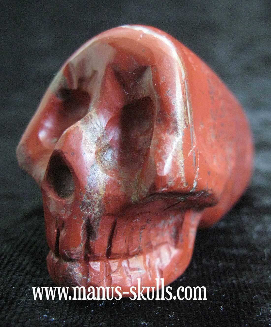Red Jasper Traveller Skull