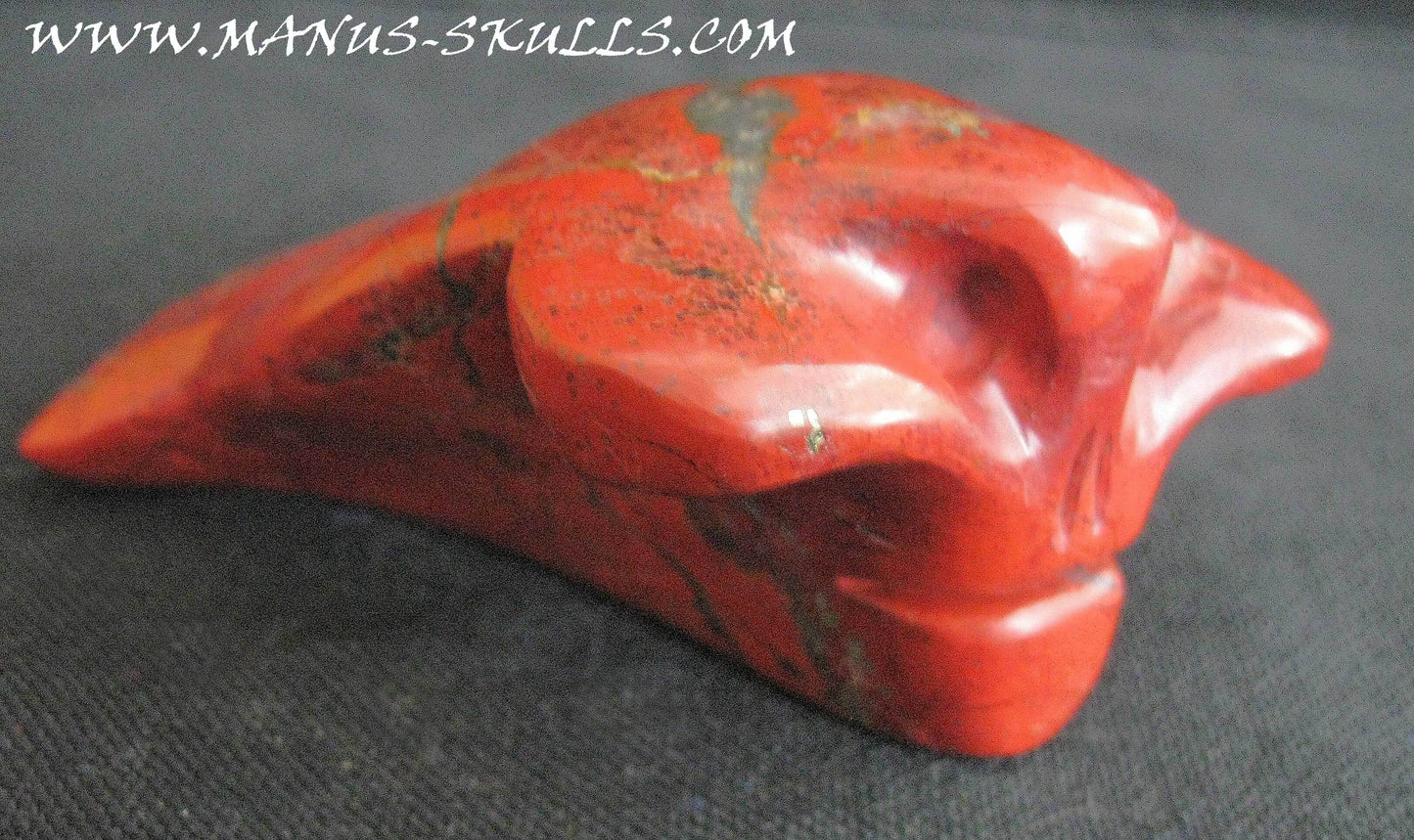 Red Jasper Alien Skull