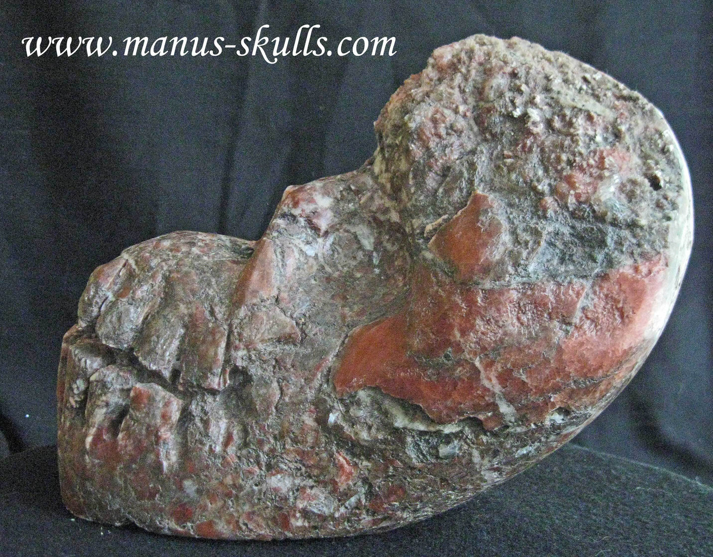 Red Calcite from the Provence Skull