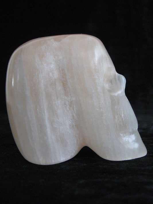 White Selenite Skull