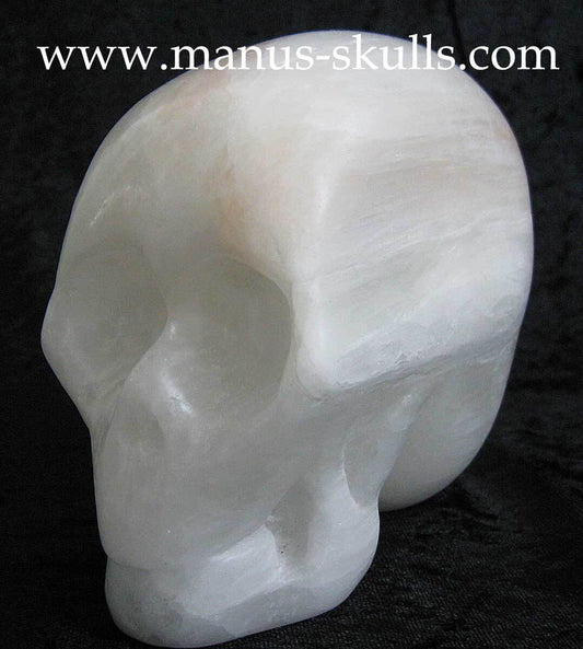 White Selenite Skull