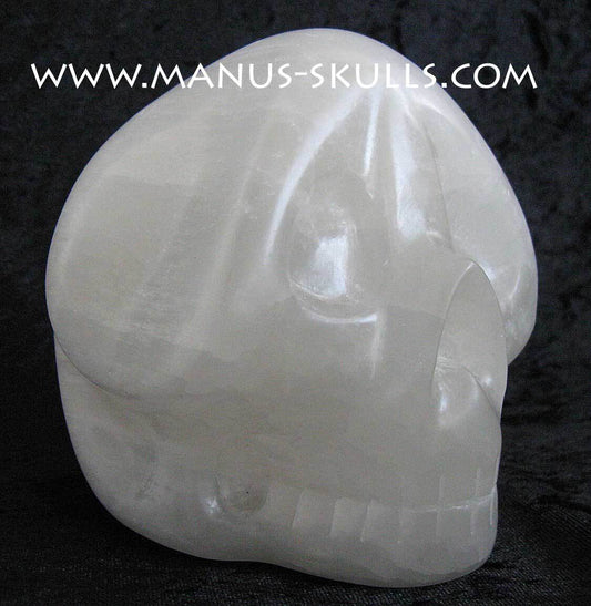 White Selenite Skull