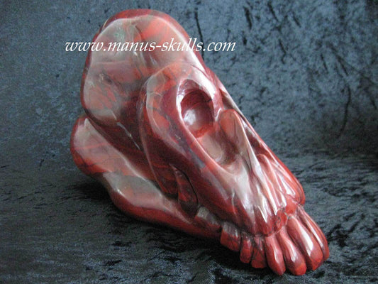 Red Jasper Skull