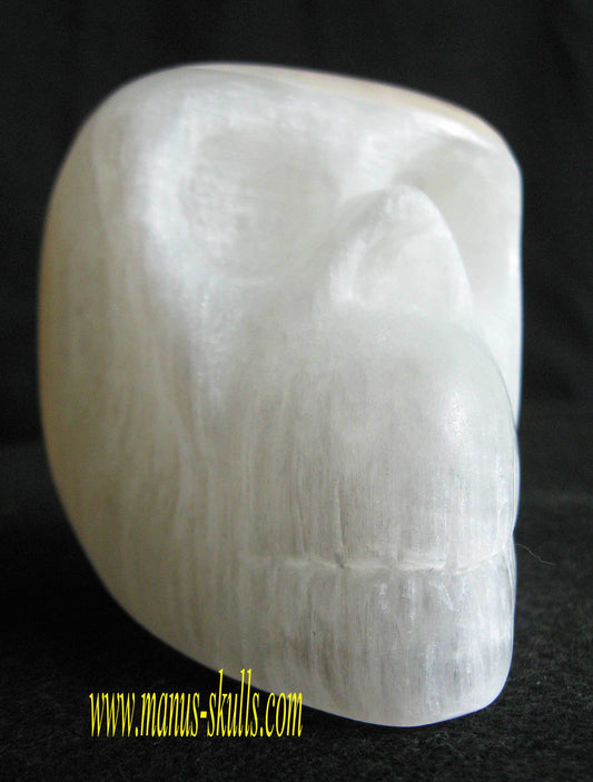 White Selenite Skull