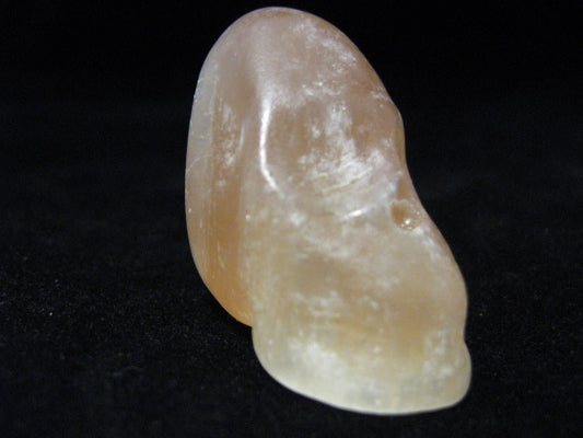 Peach Selenite Skull